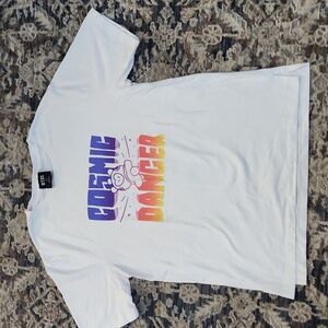 Bt21 Cosmic Dancer Unisex Cotton Graphic T-Shirt - White